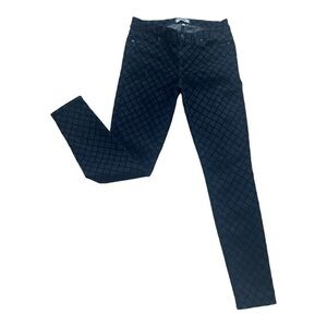 Paige Verdugo Ultra‎ Skinny Black Diamond Flocked Jeans Size 29